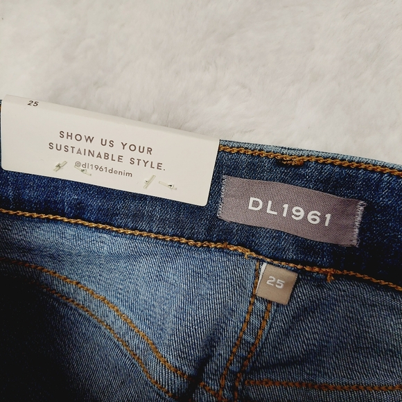 New DL1961 Florence Mid rise Instasculpt Side Stripe Skinny Jeans  P277 - Picture 8 of 11